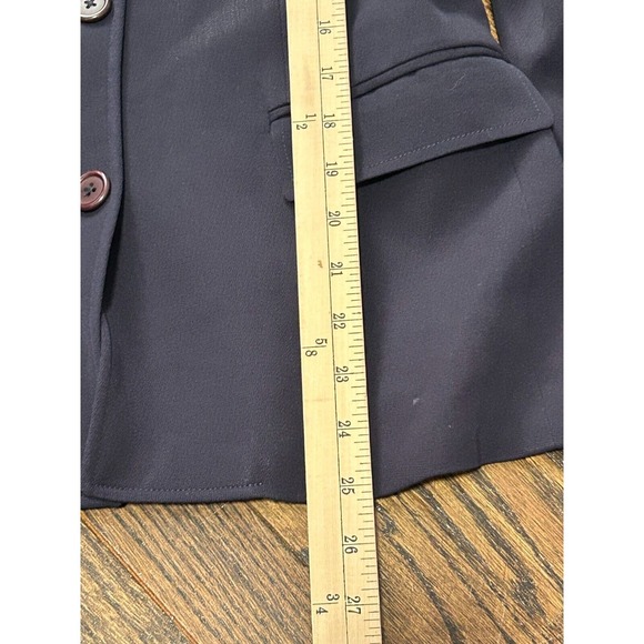 Ralph Lauren Blue Label Women's Blue Long Sleeve Classic 100% Wool Coat Size 8 - Picture 11 of 12